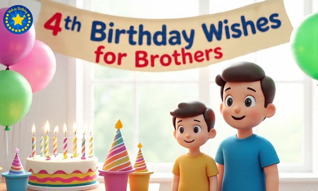 4th Birthday Wishes for Brothers