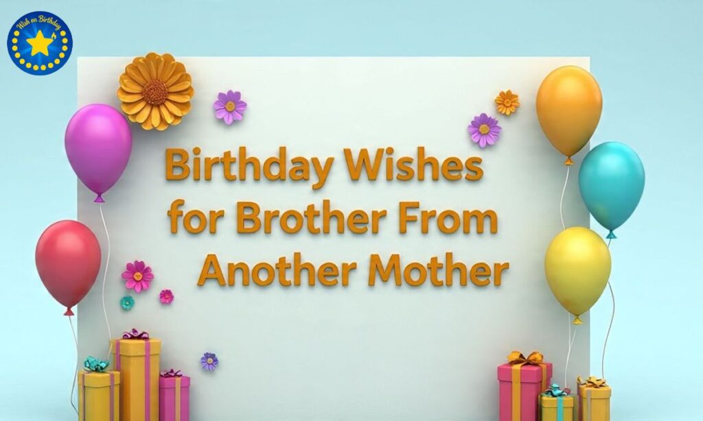 Birthday Wishes for Brother From Another Mother on wishonbirthday