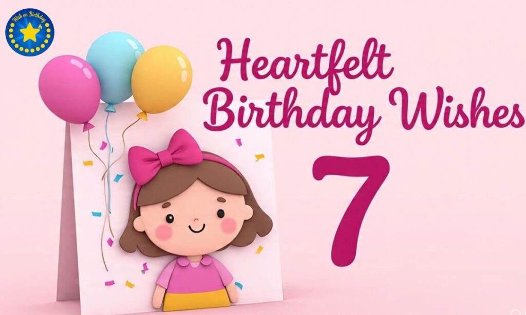Heartfelt Birthday Wishes for 7 Years Old Girl on Wishonbirthday