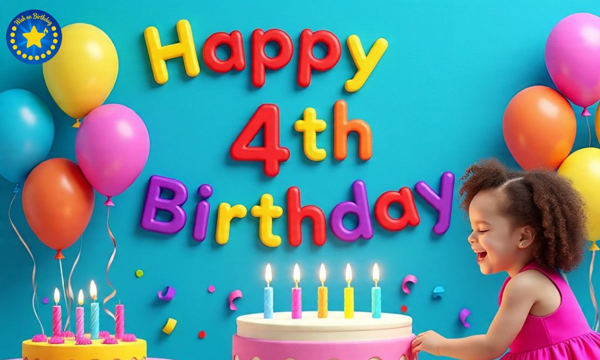 320 Happy 4th Birthday Wishes for Girl